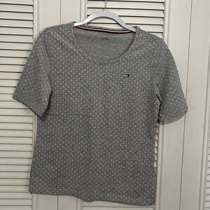 Tommy Hilfiger Gray Short Sleeve Tee with Print
